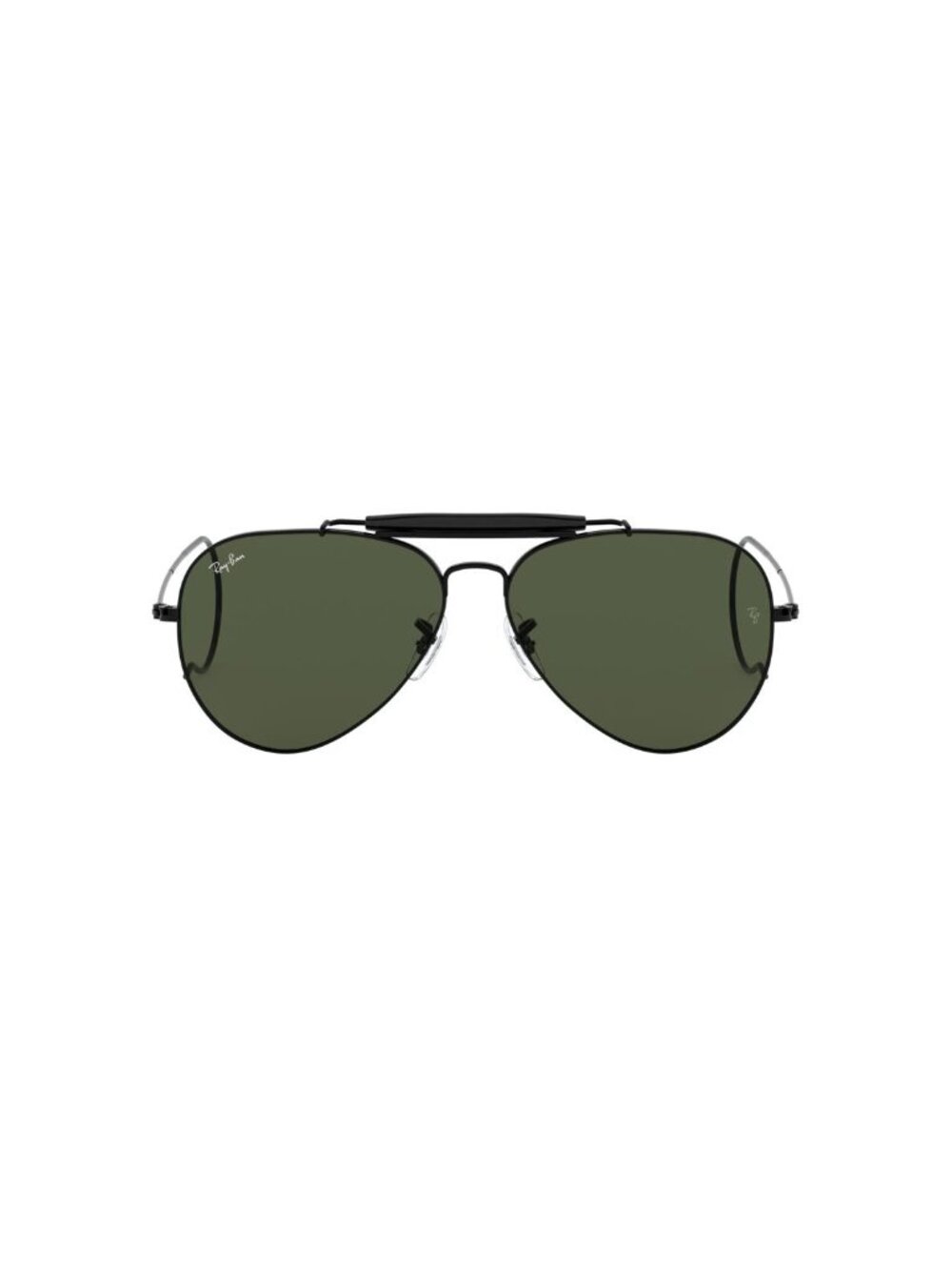 New Ray-Ban Unisex Sunglasses Black Aviator Green Lens Metal Frame Ray Ban I 58